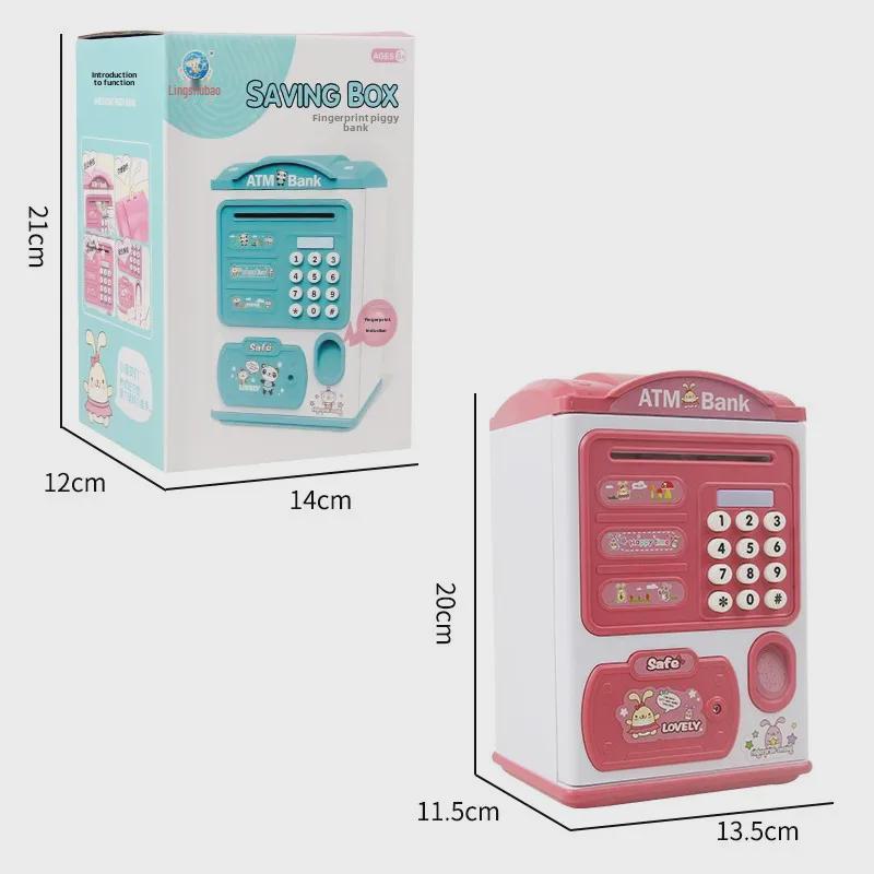 Automatic ATM Piggy Bank Toy with Fingerprint Sensor - Children's Birthday Gift