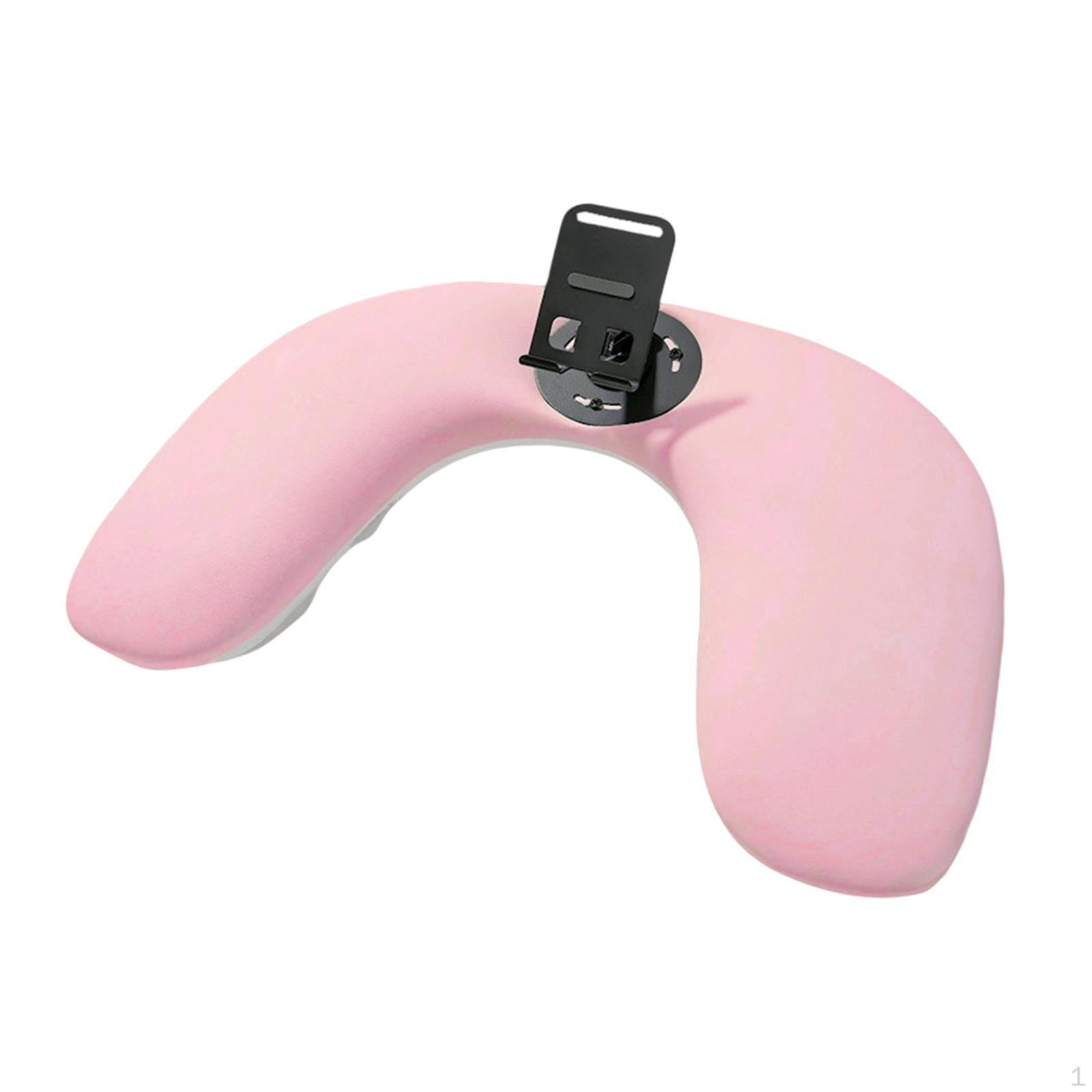 

PU Leather U Shape Arm Rest Detachable with Phone Holder Nails Cushion Hand Nail розовый