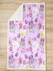 Princess Flannel Blanket All Seasons Dreamy Castle Girl Bed Throw for Kawaii Decor Watercolor Paint Print Purple Blanket for Kid