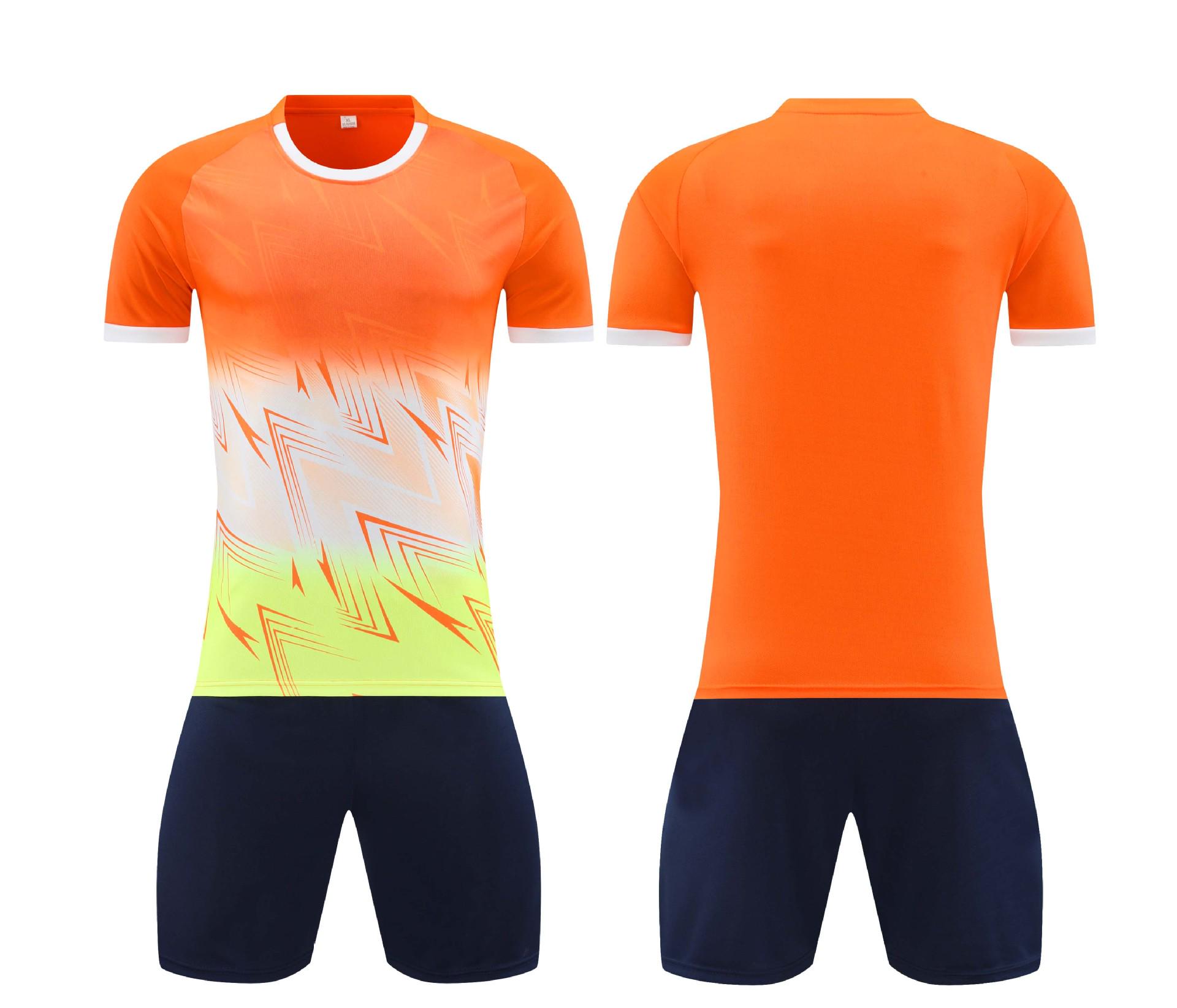 

Мужской быстросохнущий дышащий тренировочный костюм для футбола с коротким рукавом и печатью номера на заказ L