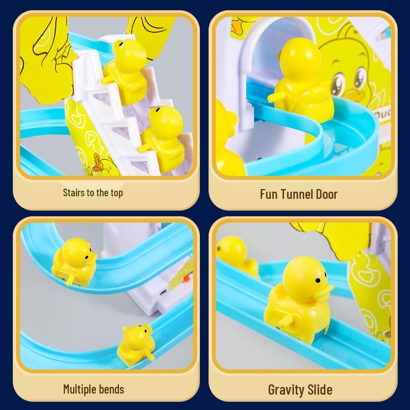 Electric Little Yellow Duck Climbing Stairs Educational Toy for Children