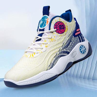 Zapatillas de baloncesto para hombre, zapatillas deportivas transpirables de entrenamiento deportivo juvenil, zapatillas deportivas de correr de malla tejidas con mosca, novedad de primavera