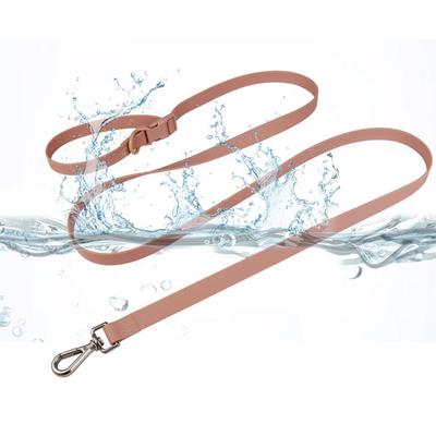 Adjustable Dog Collar Leash Set Elastic Webbing Waterproof PVC Pet Collars Combo Quick Release Buckle Dirt Resistant