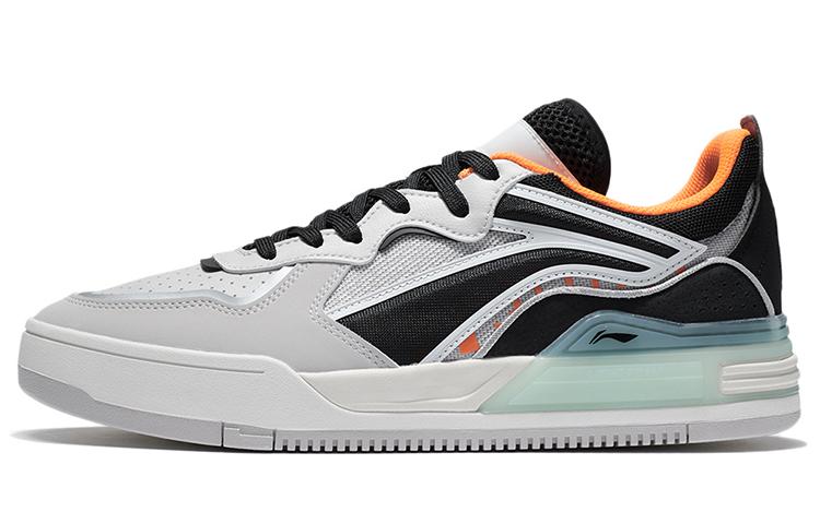 Li Ning Wave V1 Нескользящие Износостойкие Низкие Скейтбордические Кроссовки Мужские Серый Черный AGCS029-2 39