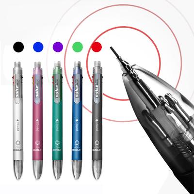 MROOFUL 6 In 1 Multicolor Kugelschreiber Umfassen 5 Farben Kugelschreiber 1 Automatische Bleistift