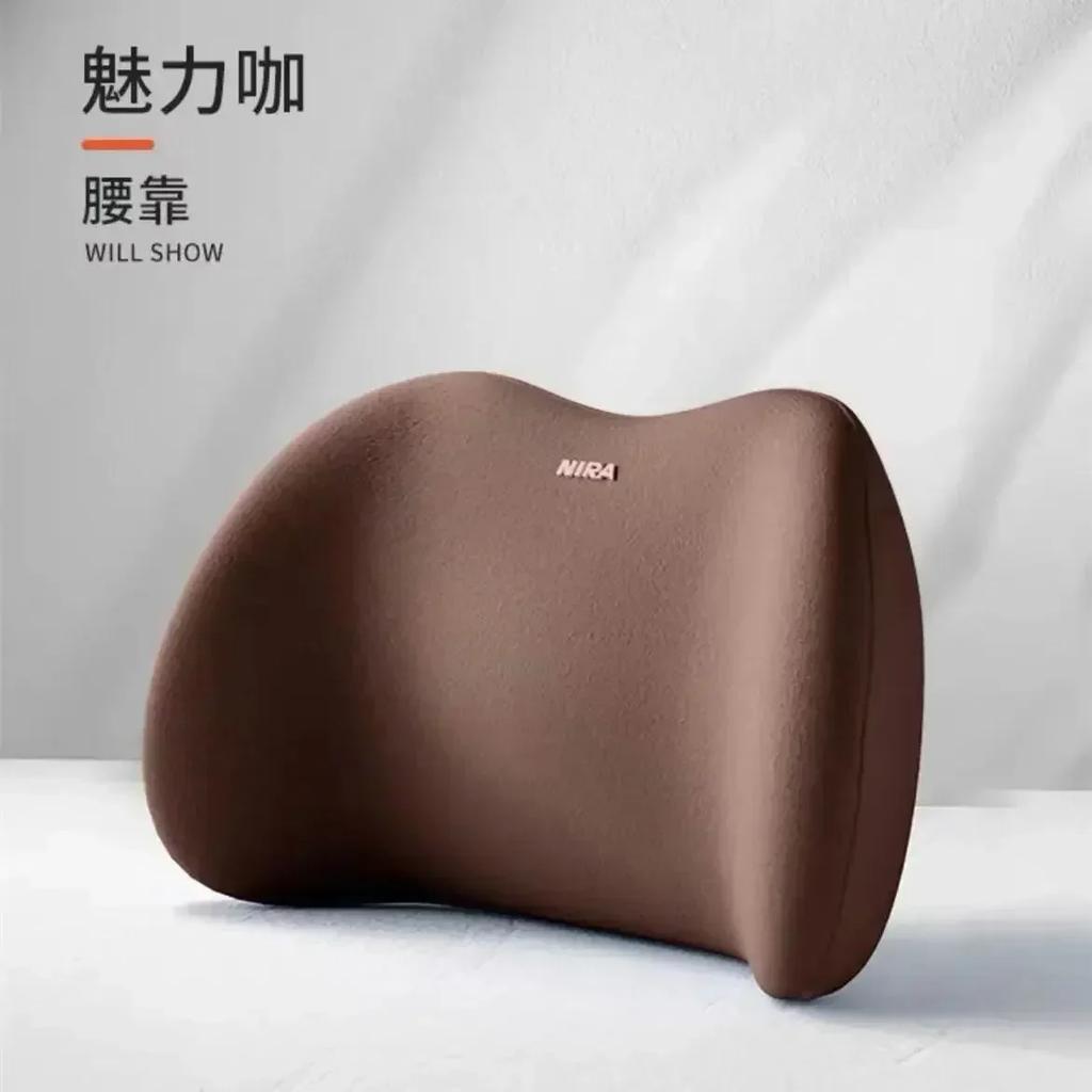 Memory Foam Car Headrest/Lumbar Back Support Breathable Car Headrest Cushion Relieve Stress Waist Support Car Seat Pillow