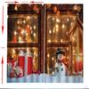 200x140cm Christmas Curtains Kit Waterproof Snowman 2 Panels