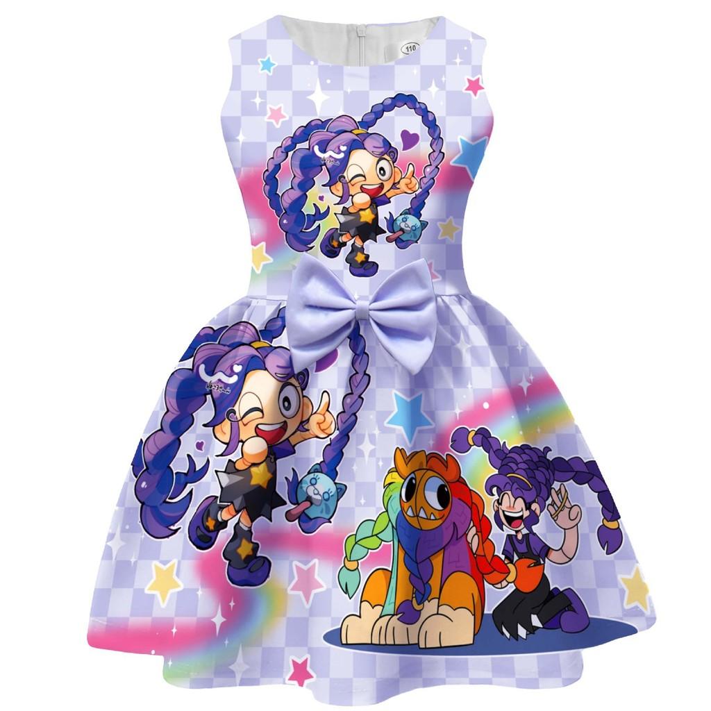 

94269 Kids Girls Lily Lovebraids Print Bow Princess Dress 150cm фіолетовий