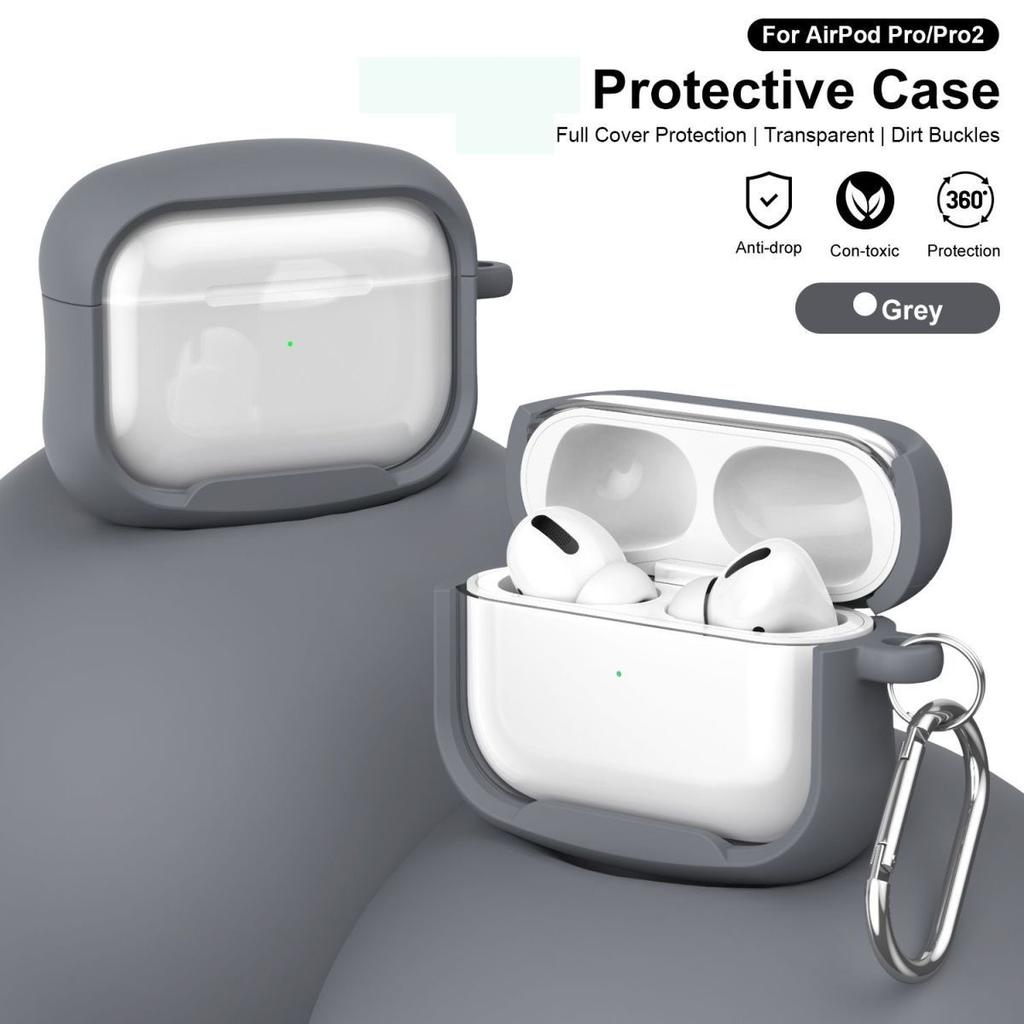 2-in-1, solid color frame, suitable for AirPods1/1st generation protective case, Apple Pro/1 wireless bluetooth headset.