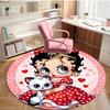 Betty Boop Print Round Rug, Washable Floor Carpet, For Entryway Dorm Laundry Room Office Study, Home Decor Birthday Christmas Gift