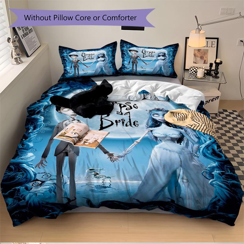 Corpse Bride Romance Print 3Pcs Bedding Setduvet Cover With 2 Bedropillowcase Home Birthday Gift