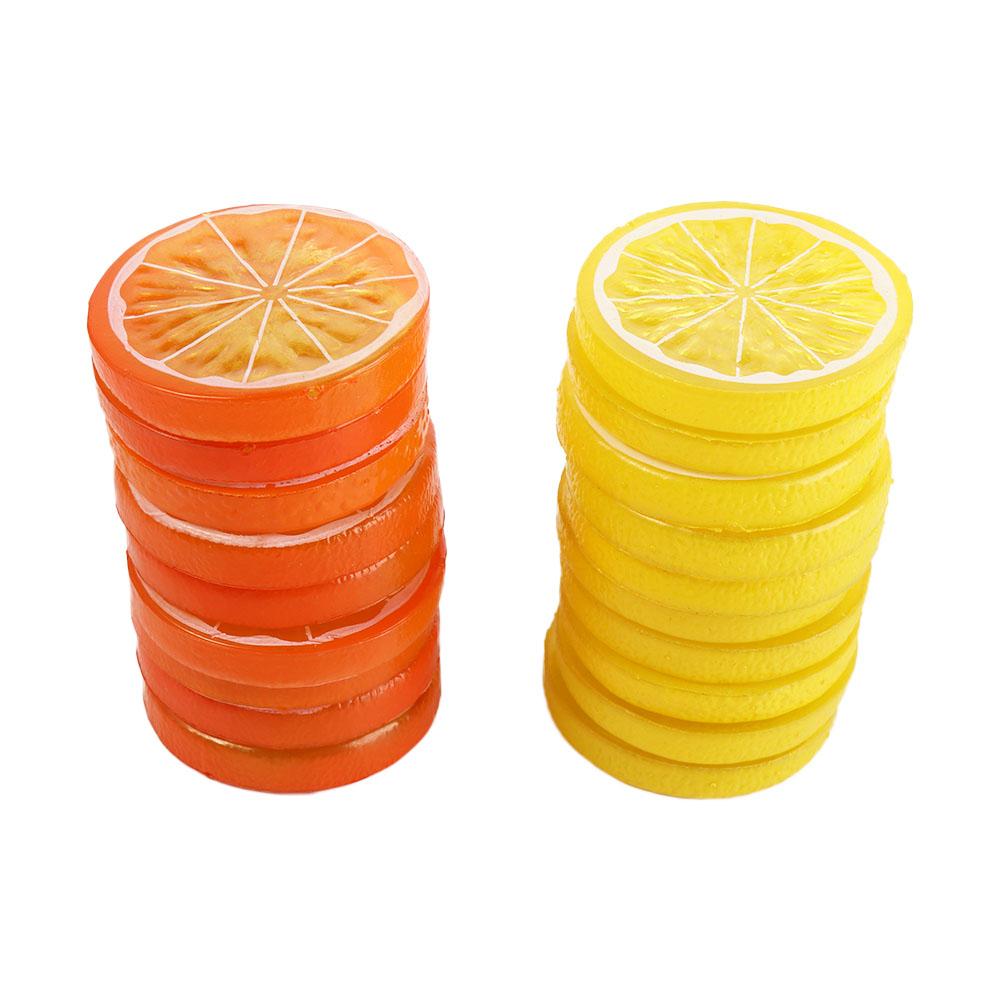 Toys Photography Props Artificial Lemon Slice Simulation Fruit Fake Limes Chips Kitchen Decor