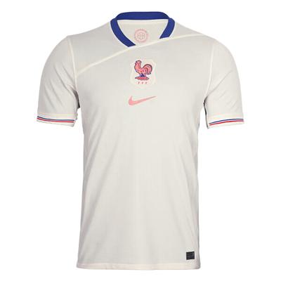 Nike France 2025 Season Away Fan Short Sleeve Football Shirt Men Tops Off-White FZ9023-110