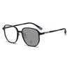 Mode Retro Photochromatische Kurzsichtigkeitsbrille Herren Damen Vintage Anti-UV Nahsichtbrille Quadratisch Übergroße Brille 0-1.0-4.0