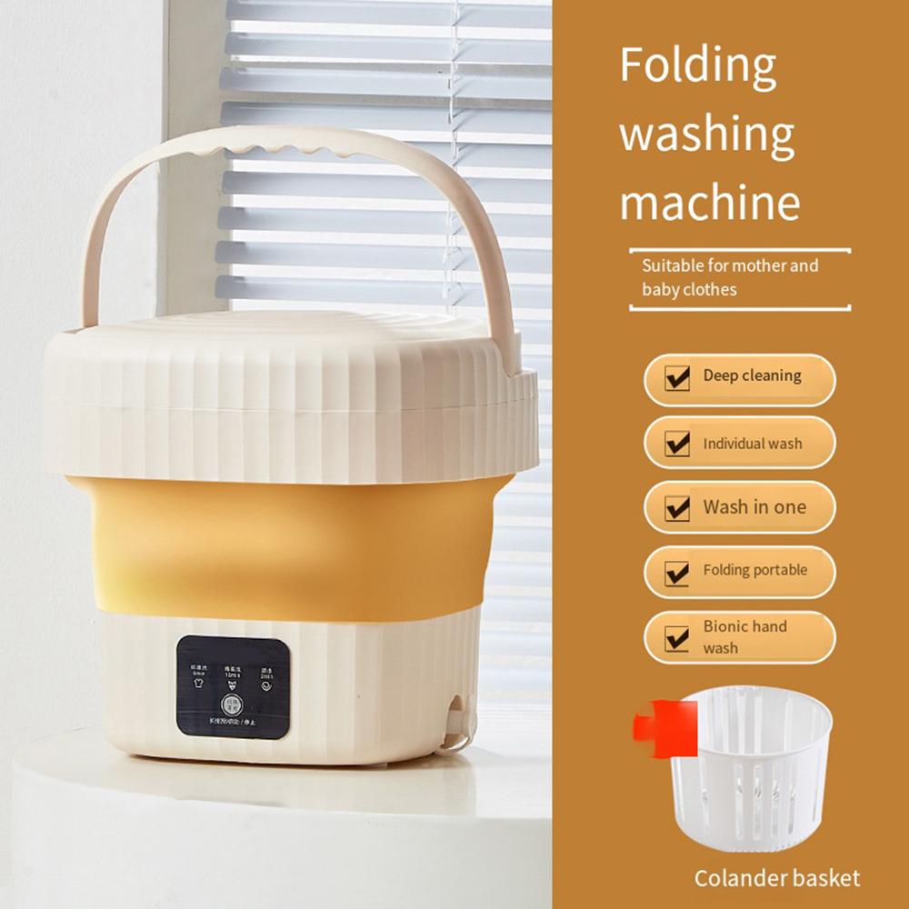 

Портативная стиральная машина, складная мини-стиральная машина для одежды, носков, нижнего белья, мини-стиральная машина, складная прачечная AU жёлтый