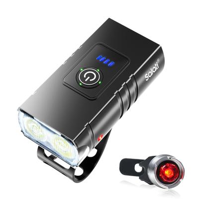 Salati Bisiklet Farı En Son Geliştirilmiş Bisiklet Işığı Yüksek Kapasiteli 3600mAh USB Şarj Edilebilir Yüksek Parlaklık Yol Bisikleti Işığı Pil Seviyesi Göstergesi