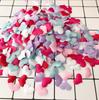 Colorful 3D Heart Shaped Sponge for Valentine's Day Wedding Party Supplies (2 Cm, 100 Count)