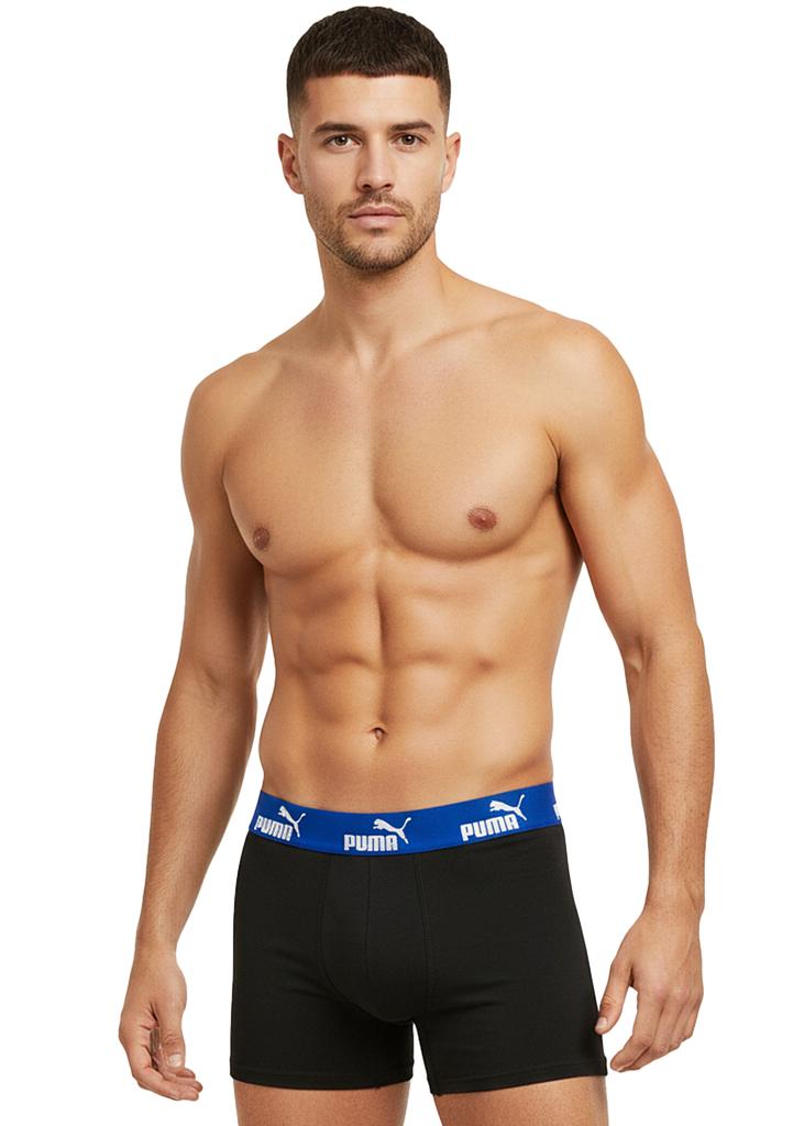 Puma Men' Boxer Shorts 6 Pack Cotton Panties Black Blue Mix Size