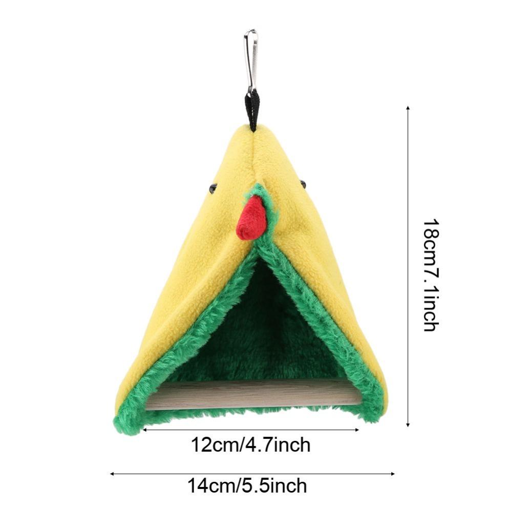 Triangle Shape Parrot Hammock Hanging Design Snuggle Cave Style Bird Hideaway Cave Material Cage Mounting Hanging Bird Cave