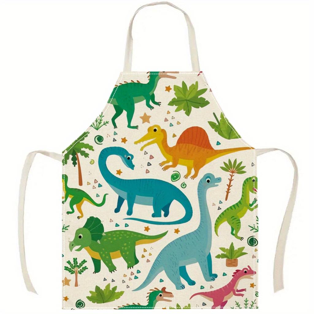 1 st Grote Effen Kleur Achtergrond Romantisch Hart Patroon Schort, Huisdecoratie Keuken Kleding, Mouwloos Duurzaam Wasbaar Unisex Kookschort,