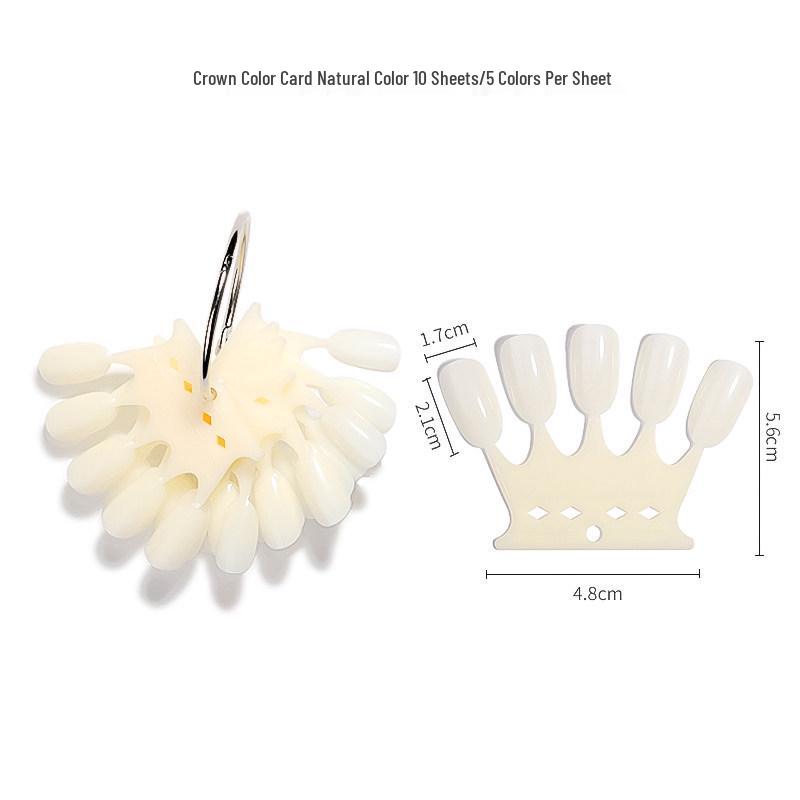 Oval Transparent Nail Polish Swatch Board for Beginners - Practice Tips & Color Display Card