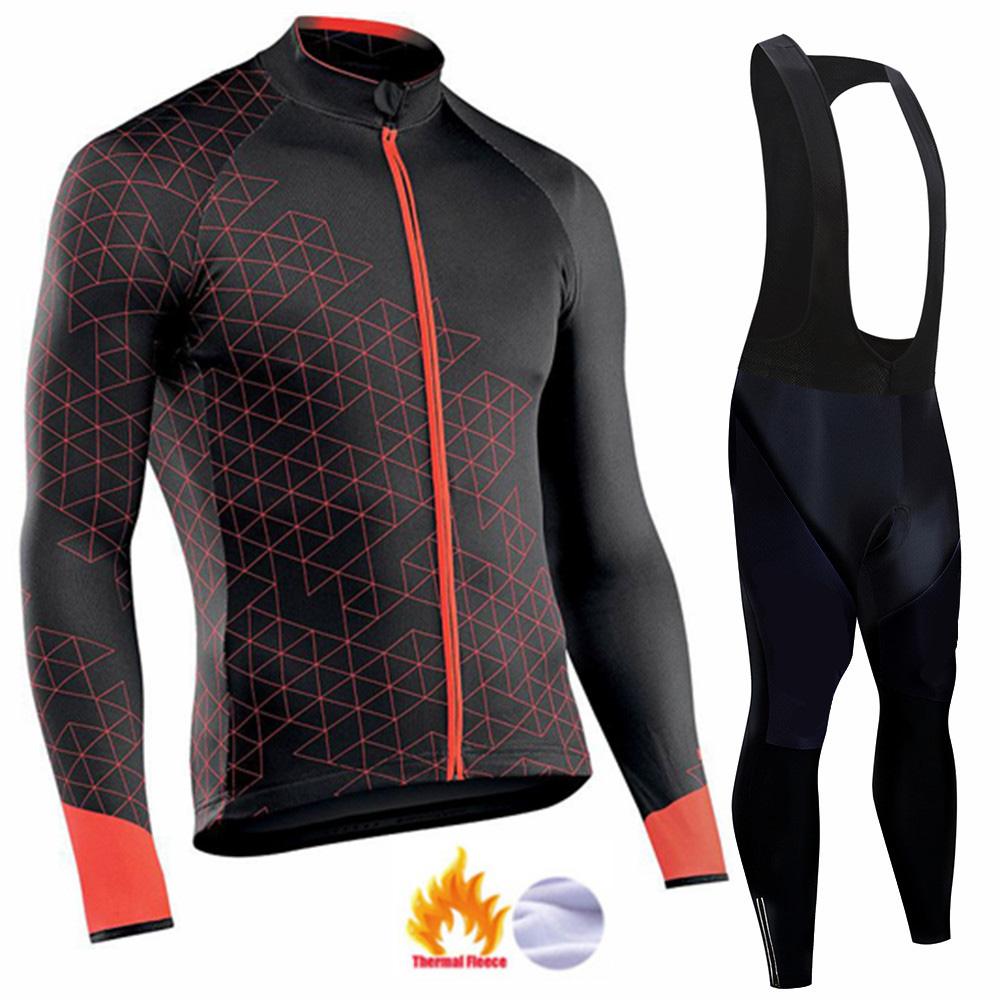 Winter Fleece Men's 2026 Cycling Jersey Sets Mountian Bicycle Clothes Wear Ropa Ciclismo Racing Bike Clothing Team Cycling Suit