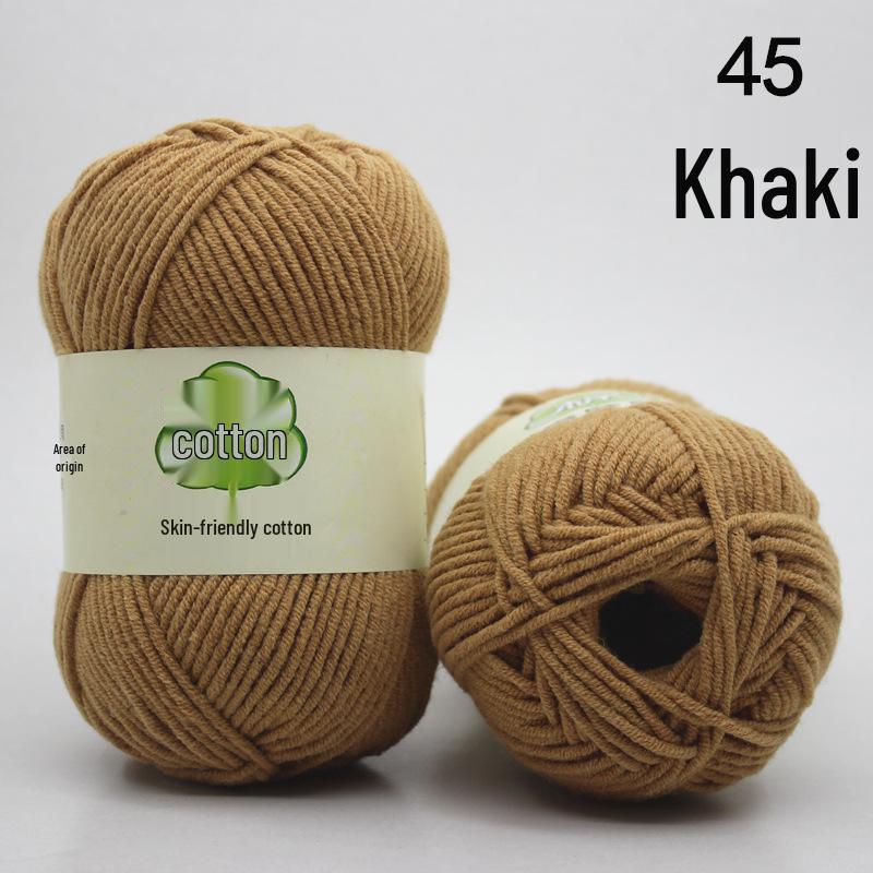 Combed 5-Ply Milk Cotton Yarn for DIY Knitting & Crochet - Medium-Thick Scarf & Blanket Material Pack