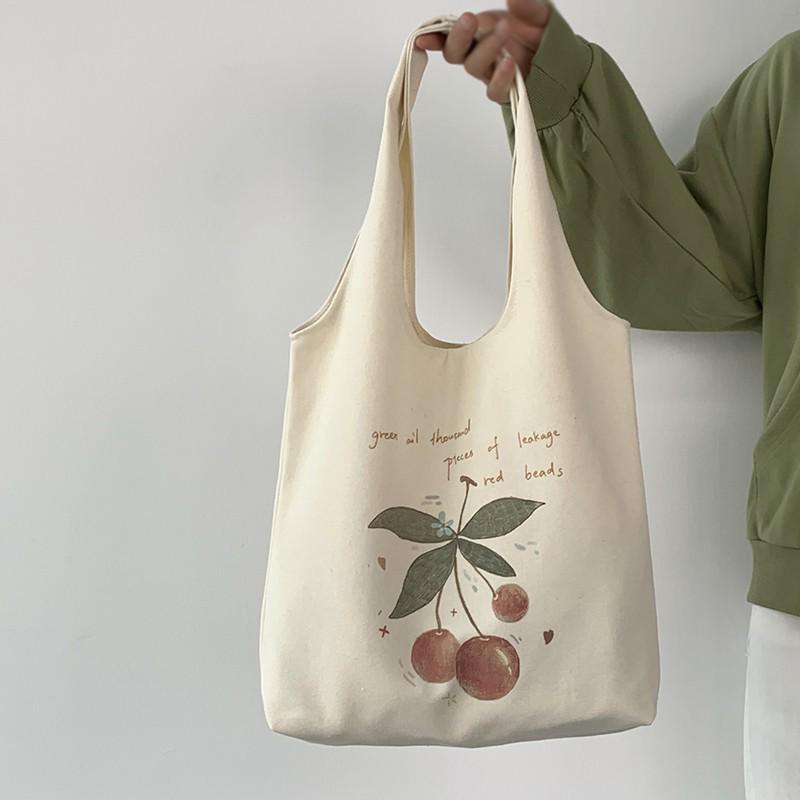 Canvas-Tragetasche im japanischen und koreanischen Stil - Damen-Sommer-Schultertasche mit großem Fassungsvermögen für Schule oder Nachhilfe