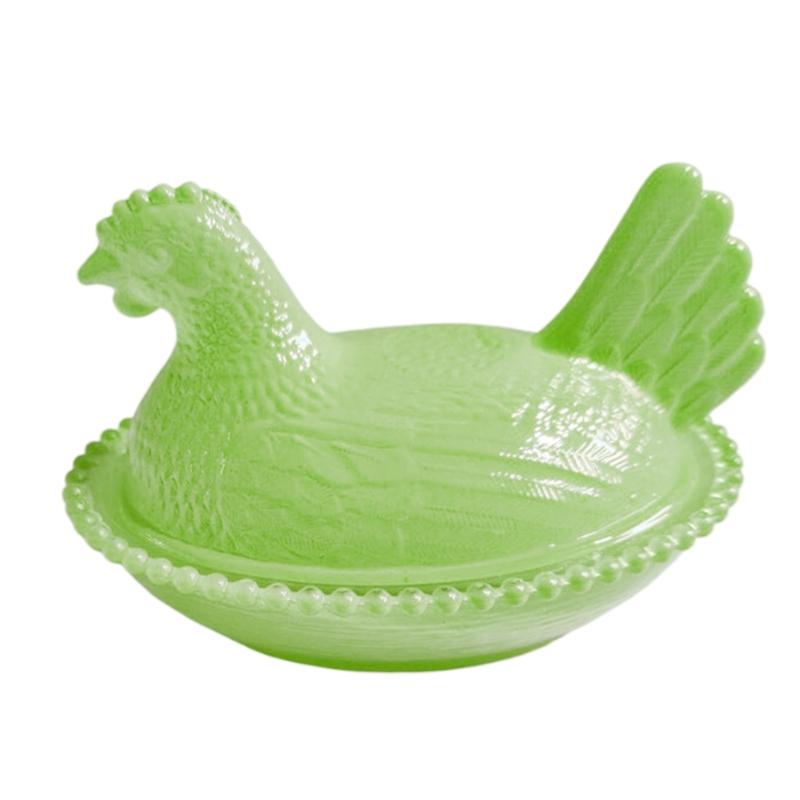 

Glass Hen Candy Dish,Decorative Covered Candy Bowl with Lid Crystal Glass Chicken Shape Candy Jar Snacks Bowl Gift смарагдовий/зелений