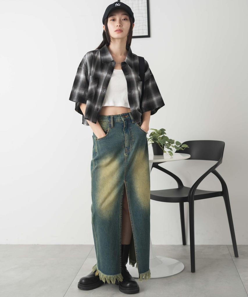 Ombre Check Short Short Sleeve Check Short Summer Short Black Check 1 [WEGO] Shirt, Shirt, Length, Clothing, Tops, Clothes, Check, Shirt, Street,