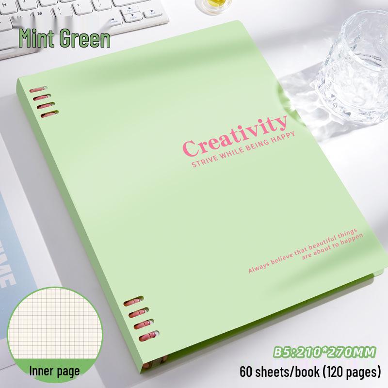 Morandi Color-Blocked B5 Notebook: Vibrant Design, Thick Pages, Versatile for Students