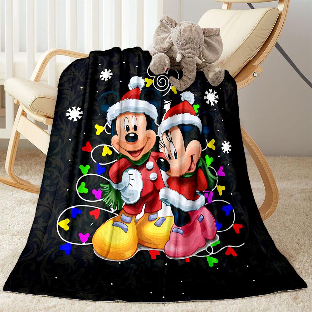 Christmas Mickey Mouse Blanket Gift Blanket Warmthful Decor Suitable for Sofa Couch Office Bed Picnics Design Gifts Friends Y15