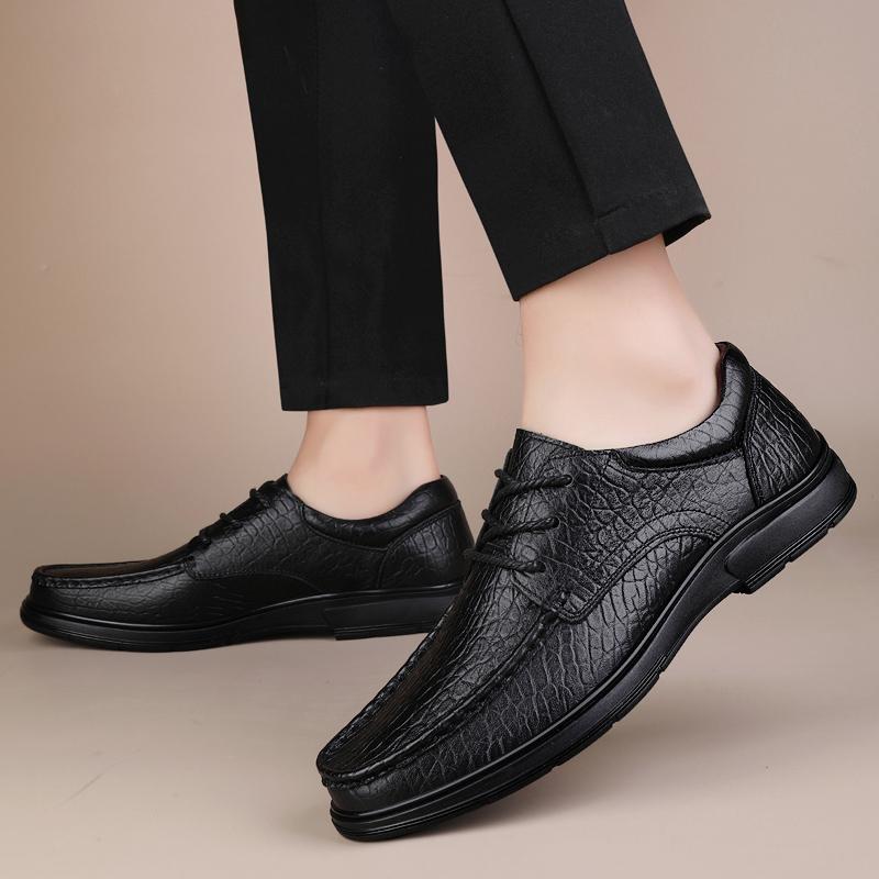 Spring New Luxury Brand Business Loafers Shoes Mens Classic Genuine Leather Slip-On Driving Shoes Casual Moccasins Office Shoes