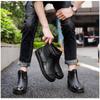 Pair of Shoes Rain Boots Men Rubber Ankle Boots Slip On Flats Shoes