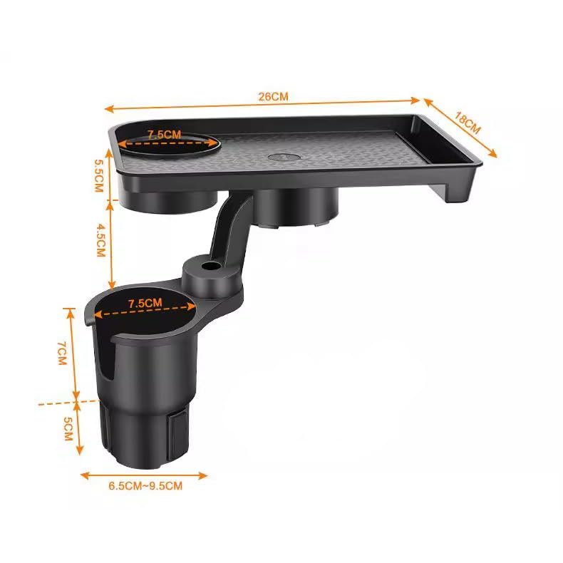 Lulubelle Car Cup Holder Tray Expander Portable Meal Tray