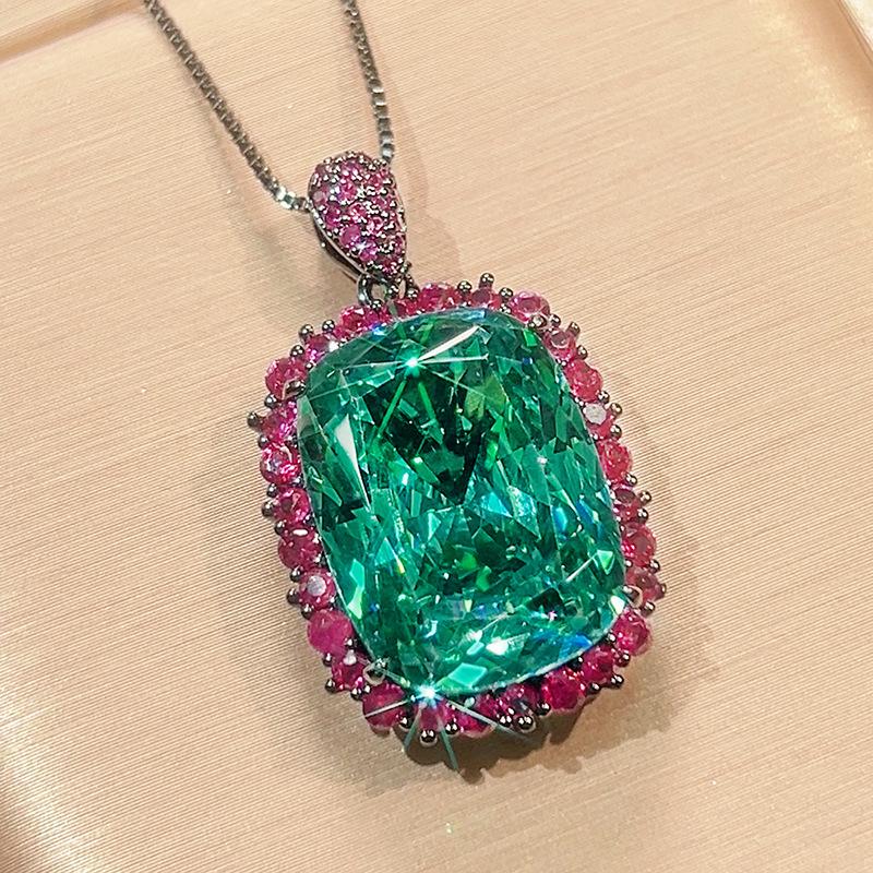 Jewelry Copper Bottom Gold Plated Simulation Bird'S Nest Chepala Green Black Gold Set Women'S Stone 15 * 20