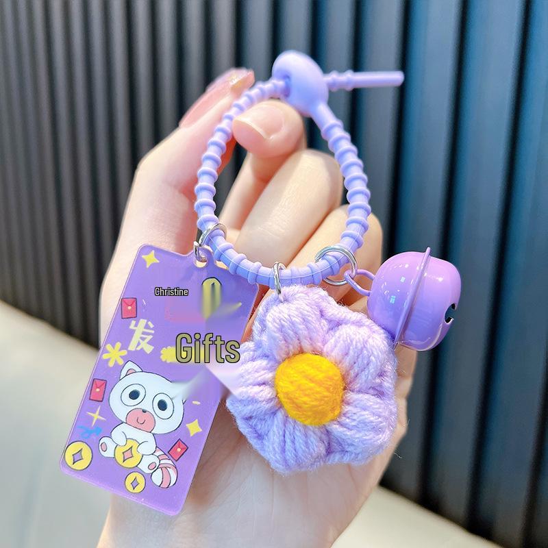 Hand-Woven Plush Persimmon Good Luck Keychain Pendant