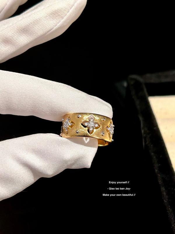 Platinum Zircon Multilayer Open Ring: Exquisite, Light Luxury, High-End Fashion, Versatile Jewelry Design