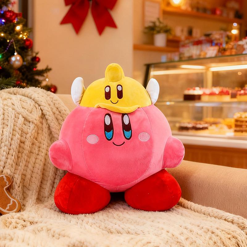 30/40/50cm Cupid Kirby Plush Toy Cute Angel Kirby Soft Fluffy Stuffed Game Character Doll Throw Pillow Home Sofa Room Decor Gift