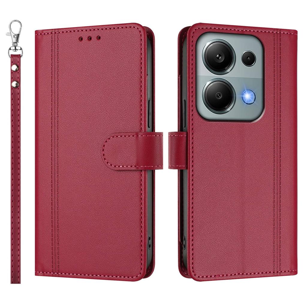Wallet Case for Xiaomi Redmi K90 Max 15A Note 13 Pro 9 10 Pro Max 11 13 Pro Plus Cover Slim Flip Magnetic Clasp with Kickstand