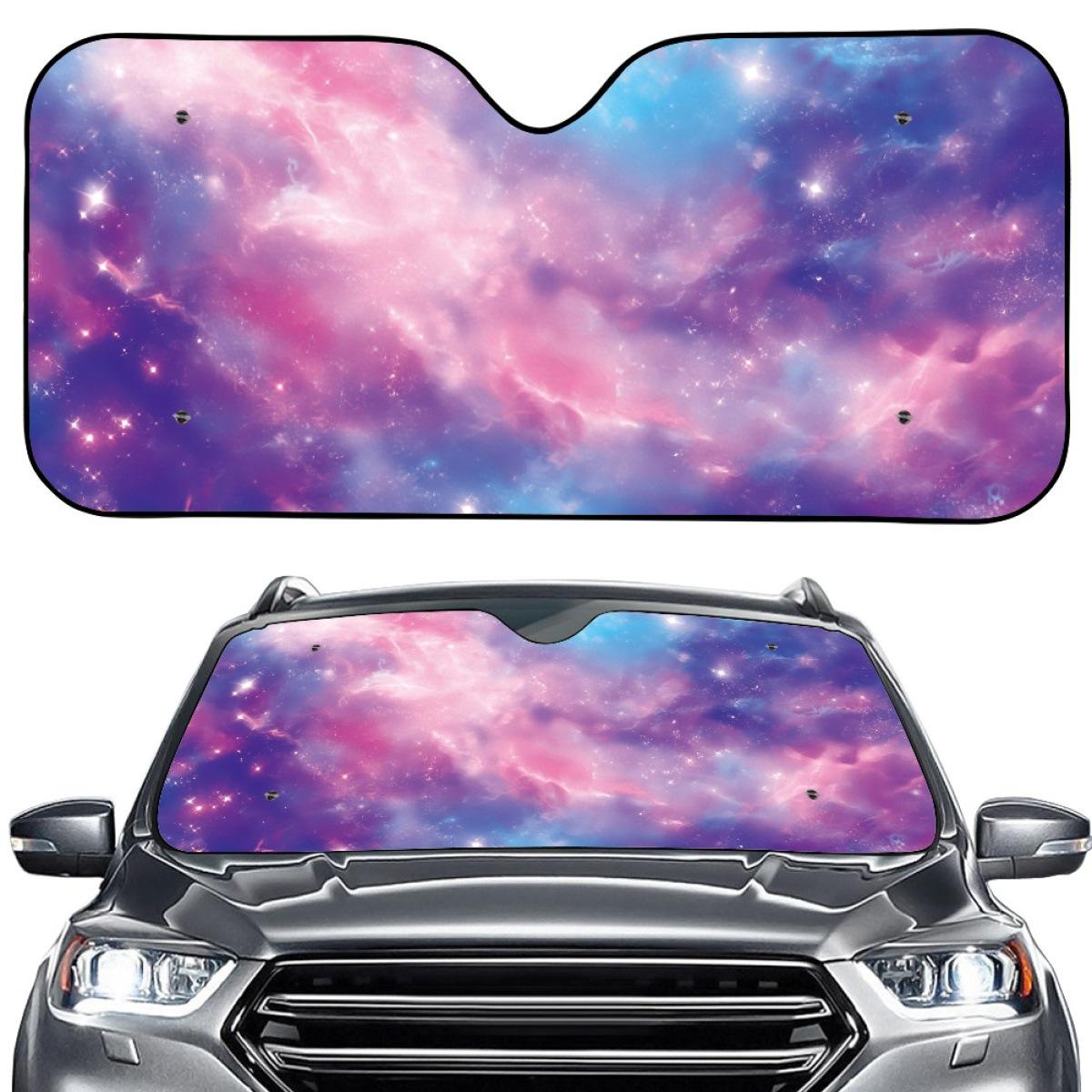 Universal Starry Sky Sunshade: Aluminum Foil Heat-Insulating Windshield Visor, Customizable. One Size