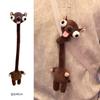 Cute Long Neck Evil Zodiac Plush Pendant Keychain Healing Stuffed Animal Doll Birthday Gift Decor