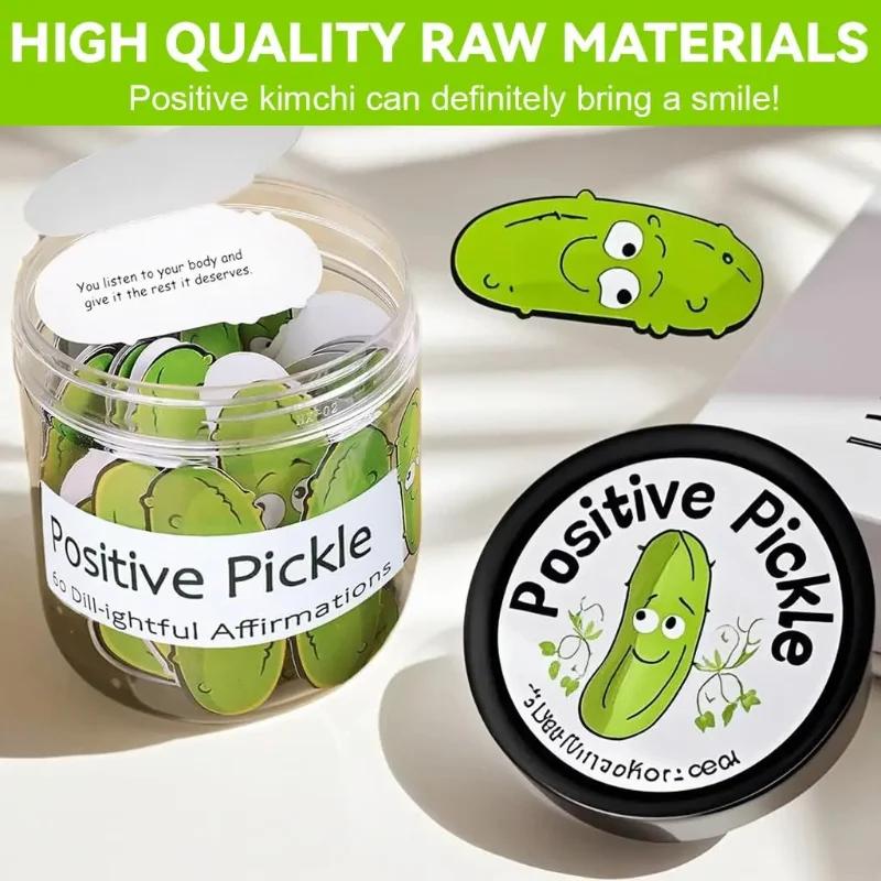 Top Quality Positive Pickle Affirmation Cards 60 Unique Messages Emotional Support, Cheer Up Friends, Stress Relief Decoration