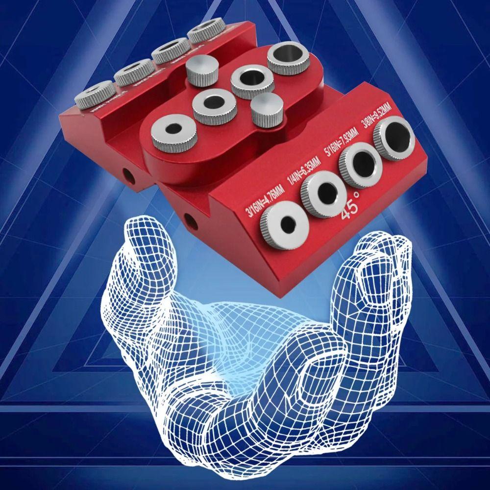 30/45/90 Degree Drill Hole Guide Jig Aluminum Zinc Zinc Alloy Woodworking Hole Drill  Wood Post