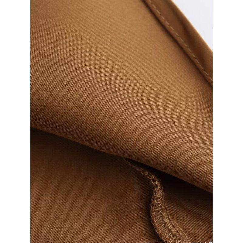 Kaslead New Arrival Women's Fashion Style Fashion Casual Easiest for Match Fine Acetate Satin Elastic Waist Zipper Skirt