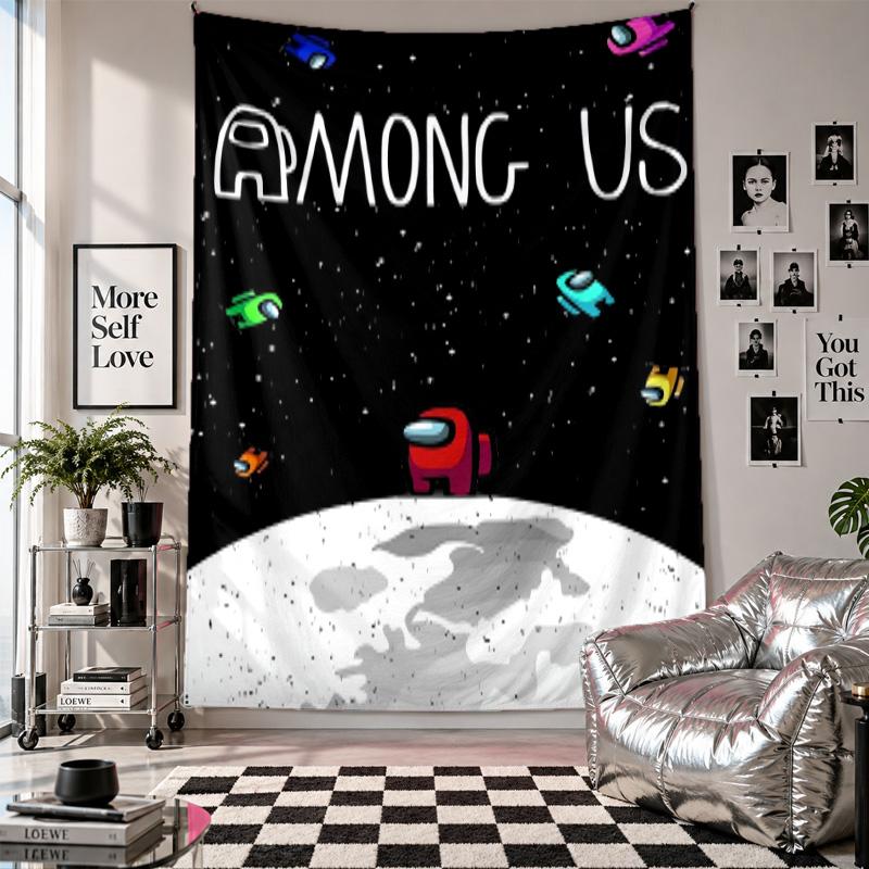 Wall TapestryAmong Us Art Hanging Cloth Decorative Background Cover for Room Decoration