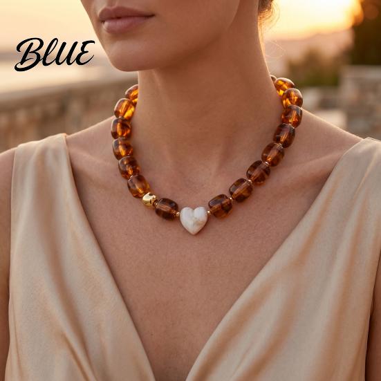 Stylish Neck Accessory Chunky Beaded Choker Bohemian Colorful Beads Necklace