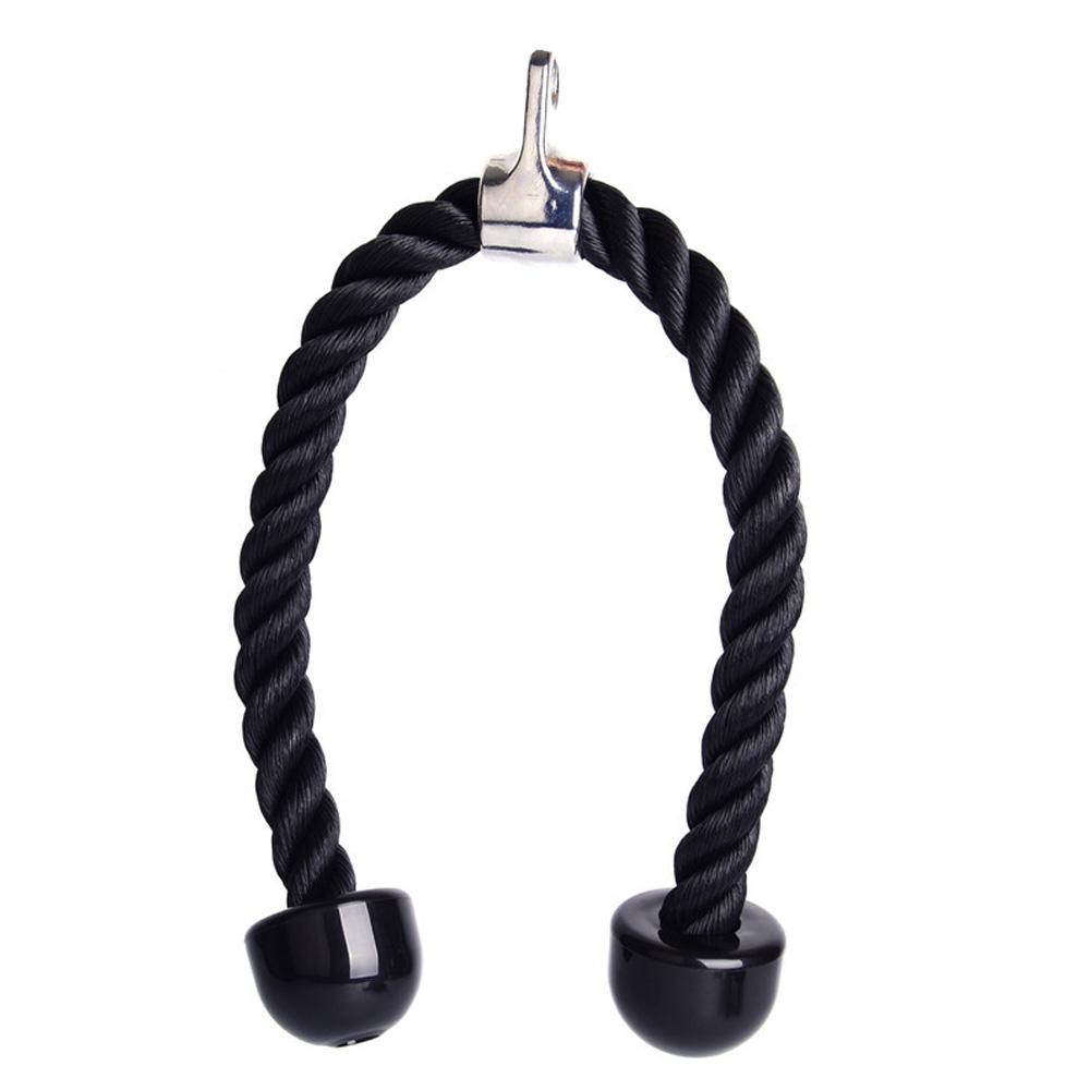 Cable Machine Attachment Set Triceps Pull Down Rope with Resistance Bands Handle and Carabiner
