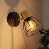 Wall Lamp - NETTLIFE - Retro Wall Spotlight - E14 - Black and Gold - Metal