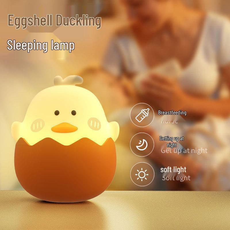 Whale Pat Pat Silicone Night Light - Color-Changing Sleep Aid and Eye Protection for Bedroom Ambiance